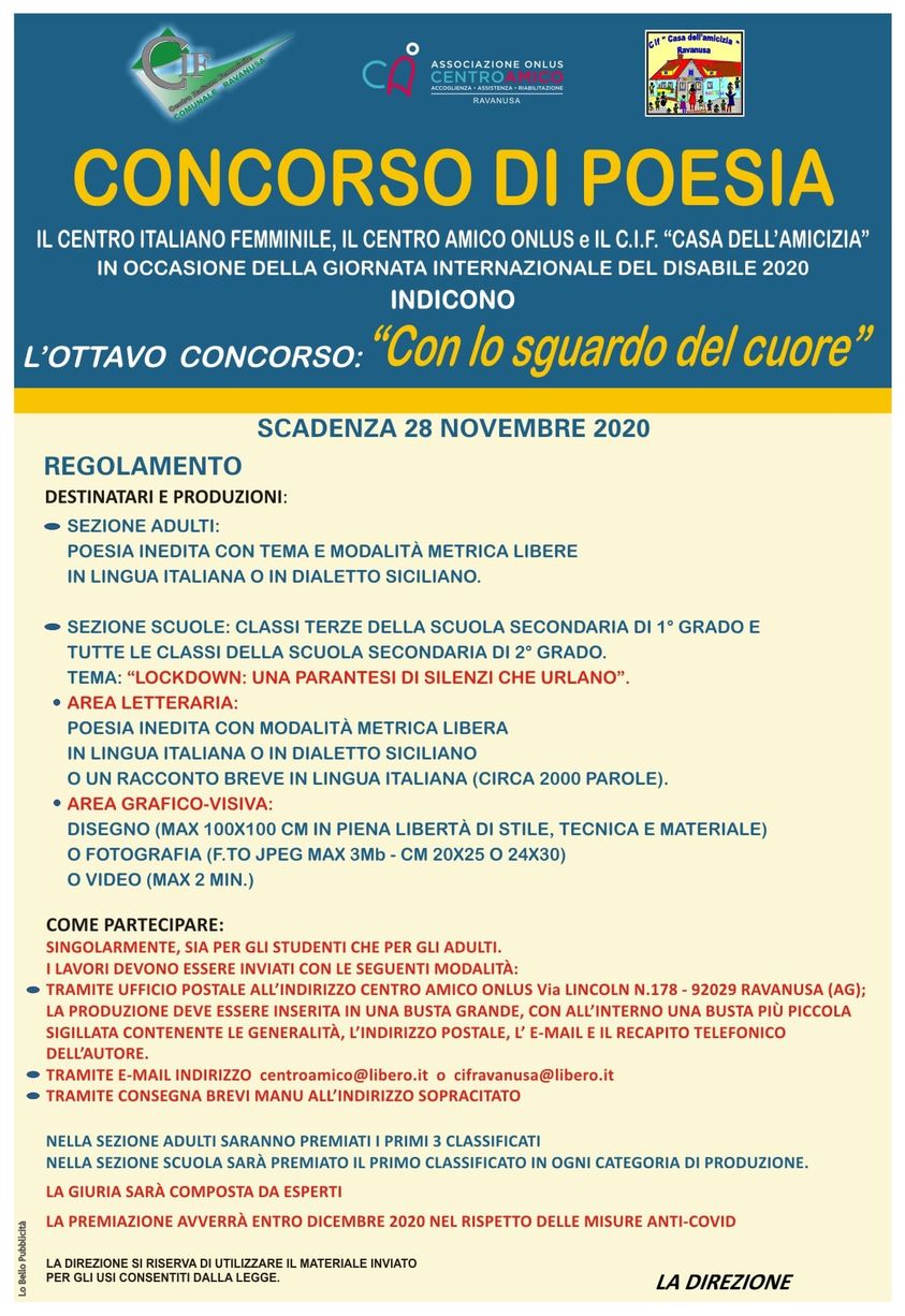 8° Concorso di poesia “Con lo sguardo del cuore”
